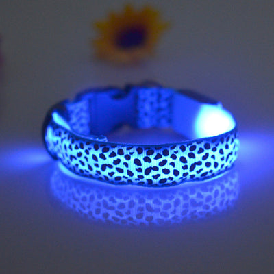 Collar LED Ajustable para Perros con Diseño Leopardo - Seguridad Nocturna - Image 43