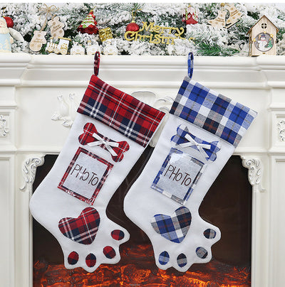 Bolsa de Regalo Navideña con Calcetines Estampado de Garras de Perro - Image 12
