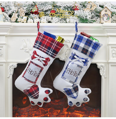 Bolsa de Regalo Navideña con Calcetines Estampado de Garras de Perro - Image 9