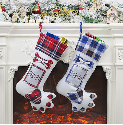 Bolsa de Regalo Navideña con Calcetines Estampado de Garras de Perro - Image 8