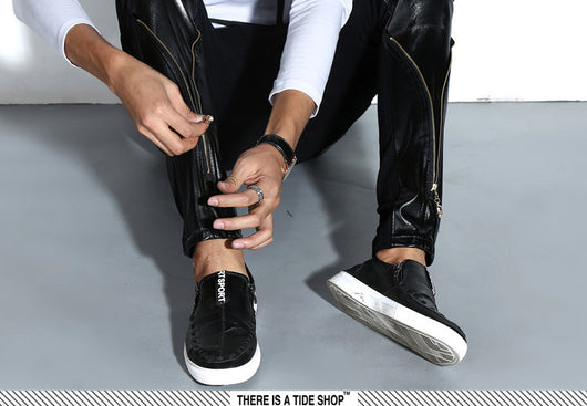 Pantalones de Cuero PU Ajustados Estilo Motociclista - Image 22
