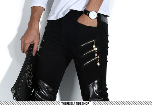 Pantalones de Cuero PU Ajustados Estilo Motociclista - Image 21