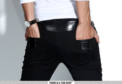 Pantalones de Cuero PU Ajustados Estilo Motociclista - Image 20