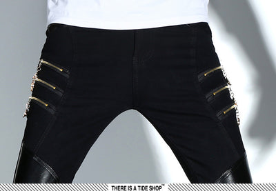 Pantalones de Cuero PU Ajustados Estilo Motociclista - Image 19