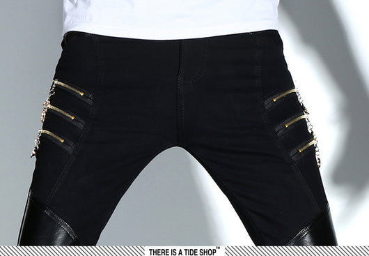 Pantalones de Cuero PU Ajustados Estilo Motociclista - Image 19