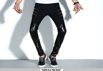 Pantalones de Cuero PU Ajustados Estilo Motociclista - Image 16