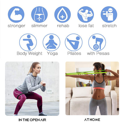 Bandas Elásticas de Resistencia 5 Niveles para Yoga y Entrenamiento - Image 19