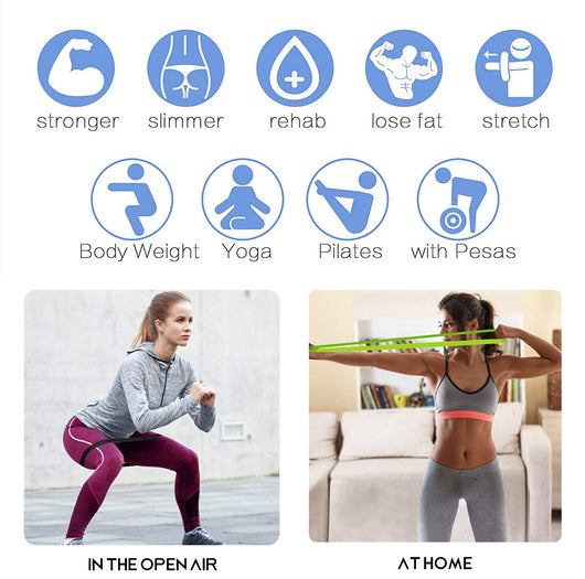 Bandas Elásticas de Resistencia 5 Niveles para Yoga y Entrenamiento - Image 19