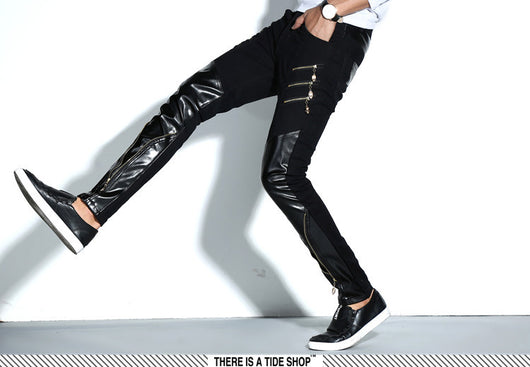 Pantalones de Cuero PU Ajustados Estilo Motociclista - Image 14