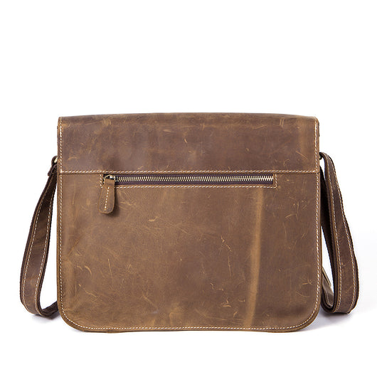 Bolsa Bandolera de Cuero Crazy Horse Estilo Retro para Hombre - Image 13