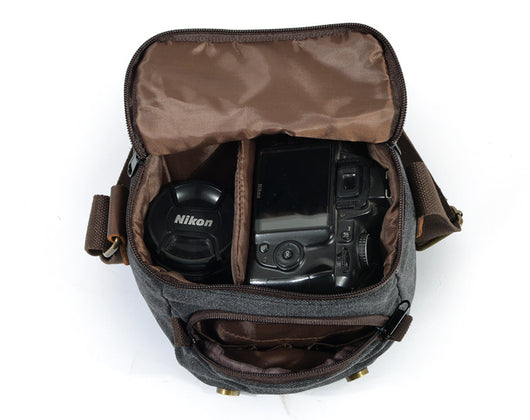 Bolsa de Cámara Retro de Un Hombro Impermeable - Image 11