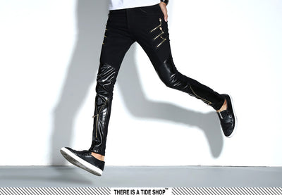 Pantalones de Cuero PU Ajustados Estilo Motociclista - Image 13