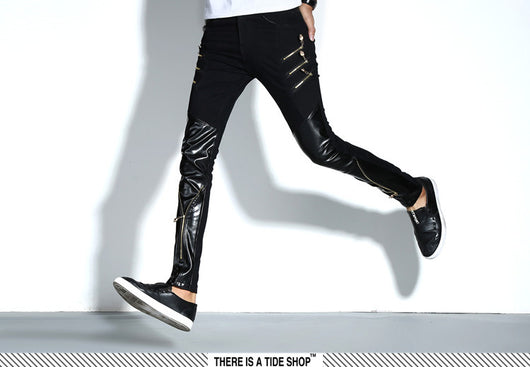 Pantalones de Cuero PU Ajustados Estilo Motociclista - Image 13