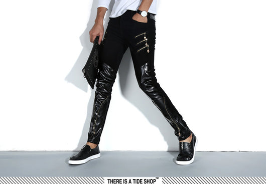 Pantalones de Cuero PU Ajustados Estilo Motociclista - Image 11