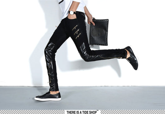 Pantalones de Cuero PU Ajustados Estilo Motociclista - Image 10