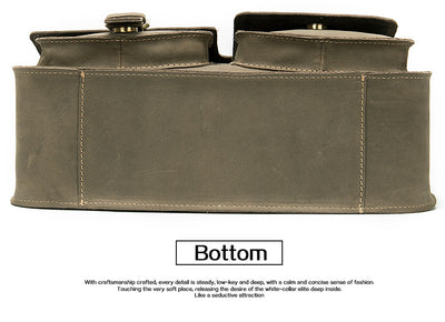 Bolsa Bandolera de Cuero Crazy Horse Estilo Retro para Hombre - Image 9