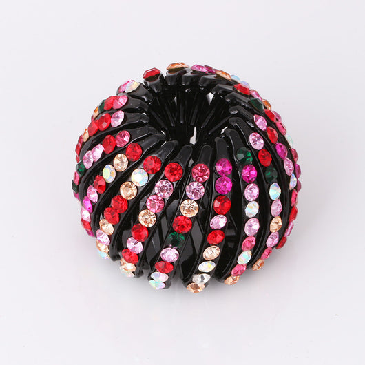 Pasador de Nido de Pájaro con Rhinestones Coloreados para Coleta - Image 28