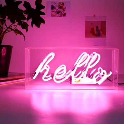 Lámpara Decorativa Neon Retro con Tubo de Vidrio y Base de Hierro - Image 5
