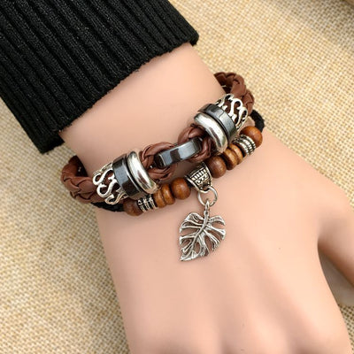 Pulsera de Cuero Trenzado con Cruz - Image 15