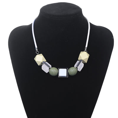 Collar Colgante de Madera Colorida - Image 16