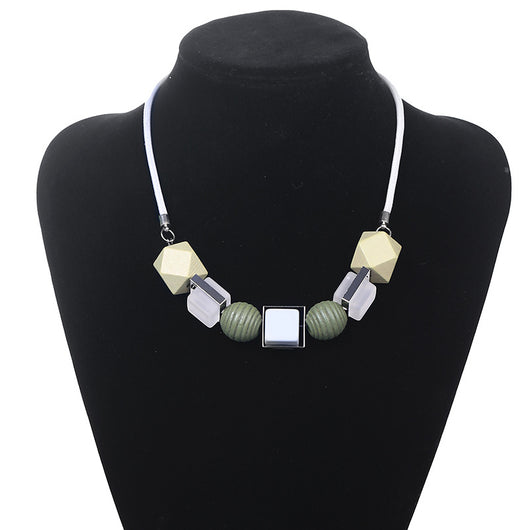 Collar Colgante de Madera Colorida - Image 16