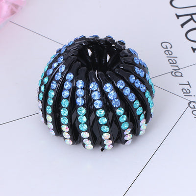 Pasador de Nido de Pájaro con Rhinestones Coloreados para Coleta - Image 24