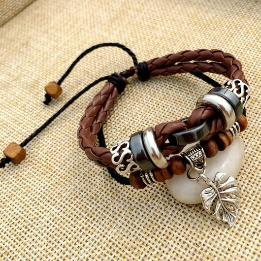 Pulsera de Cuero Trenzado con Cruz - Image 14