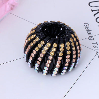 Pasador de Nido de Pájaro con Rhinestones Coloreados para Coleta - Image 23