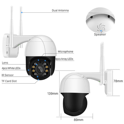 Cámara de Seguridad WiFi 360° con Movimiento y Visión Nocturna - Image 22