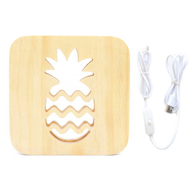 Lámpara Nocturna LED Piña de Madera con USB - Image 12