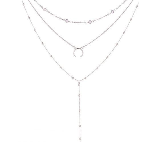 Collar Multicapa con Luna Creciente e Inicial Personalizada - Image 8