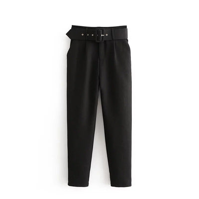 Pantalones Cintura Ajustable Estilo Europeo y Americano para Mujer - Image 11