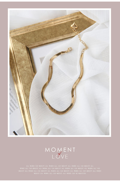 Pulsera Tobillera Doble Serpiente Chapada en Oro Rosa 18K - Image 14