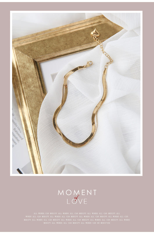 Pulsera Tobillera Doble Serpiente Chapada en Oro Rosa 18K - Image 14