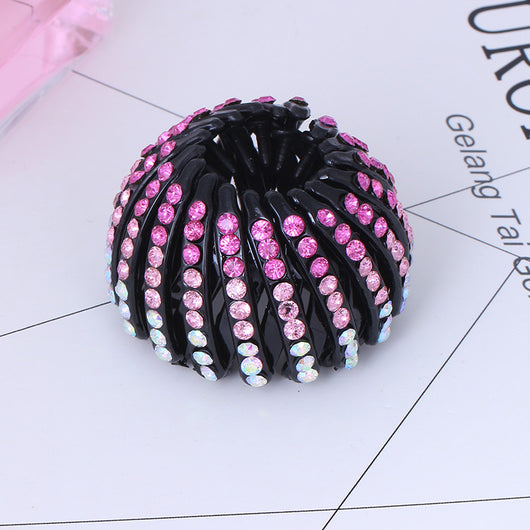 Pasador de Nido de Pájaro con Rhinestones Coloreados para Coleta - Image 21