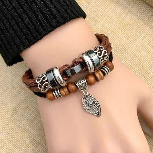 Pulsera de Cuero Trenzado con Cruz - Image 11