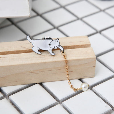 Broche de Gatito Anime con Perla - Accesorio de Moda Kawaii - Image 19
