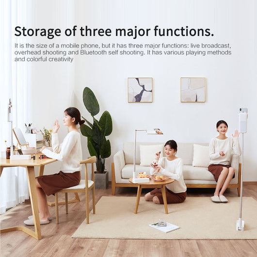 Soporte Selfie Portátil con Luz LED y Control Bluetooth Plegable - Image 11