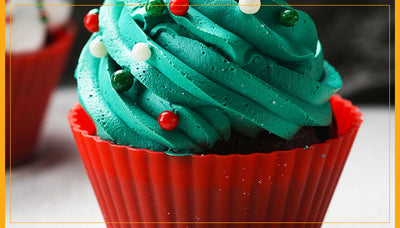 Six colorful silicone cupcake liners in red, blue, hot pink, yellow, pink, and lime green on a white background. - Image 12