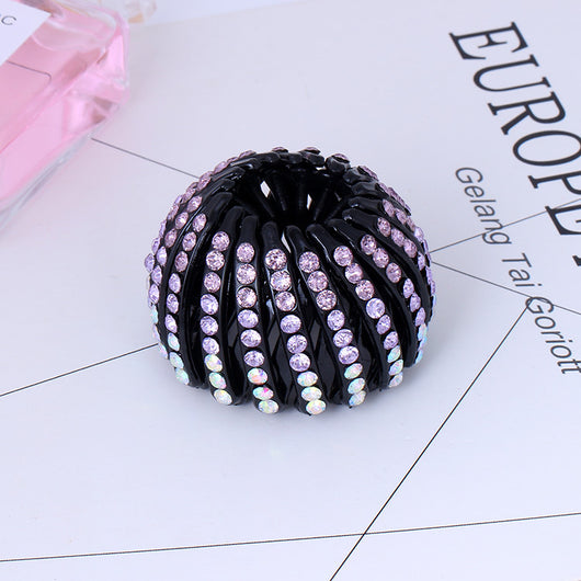 Pasador de Nido de Pájaro con Rhinestones Coloreados para Coleta - Image 20