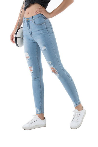 Jeans Rotos Vintage con Efecto Desgastado - Image 14