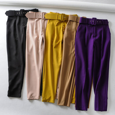 Pantalones Cintura Ajustable Estilo Europeo y Americano para Mujer - Image 9