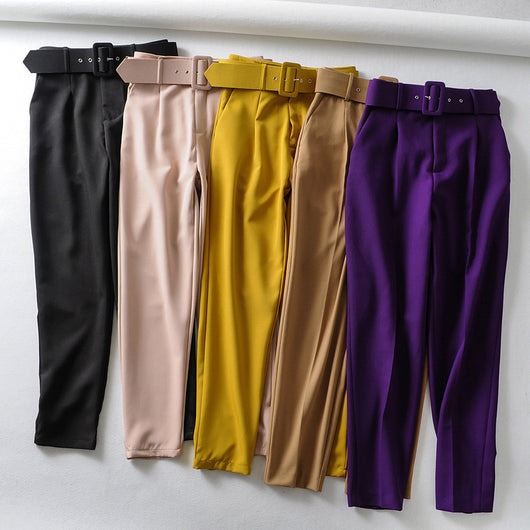 Pantalones Cintura Ajustable Estilo Europeo y Americano para Mujer - Image 9