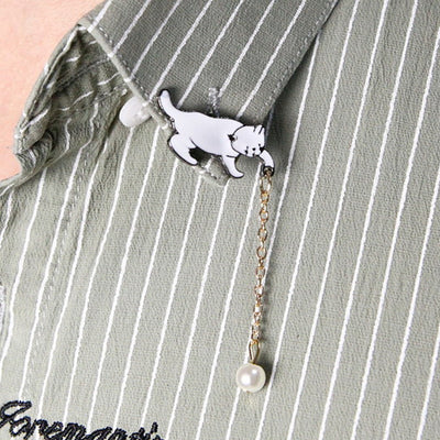 Broche de Gatito Anime con Perla - Accesorio de Moda Kawaii - Image 18