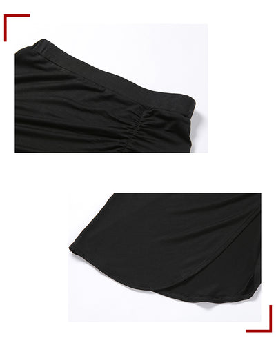 Conjunto Elegante: Blusa V-Escote Manga Larga + Falda Larga Ajustada - Image 7