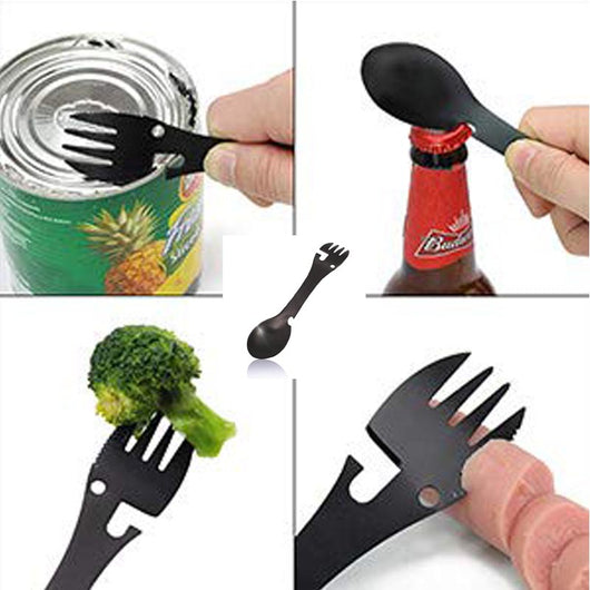 Multiherramienta de Cubertería de Acero Inoxidable para Camping - Image 9