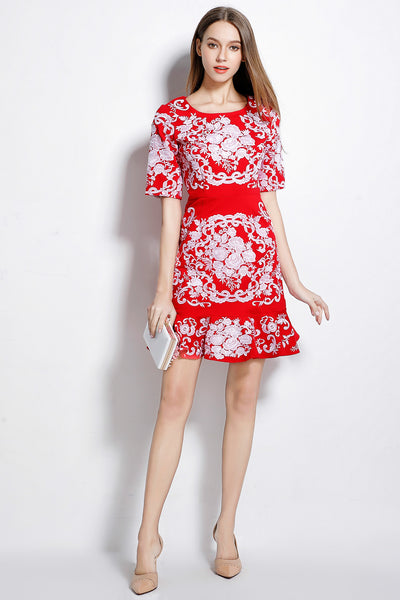 Vestido Ajustado con Falda Sirena - Image 9