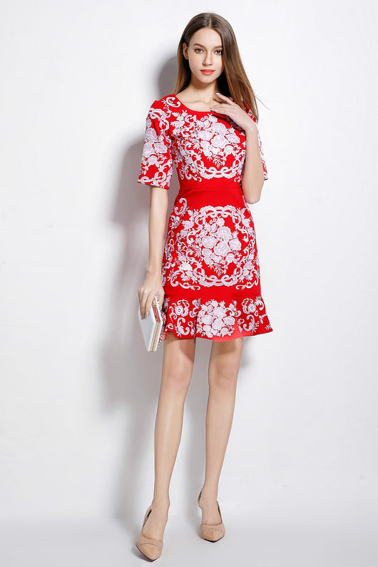 Vestido Ajustado con Falda Sirena - Image 10