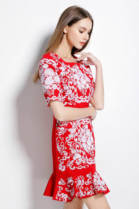 Vestido Ajustado con Falda Sirena - Image 11