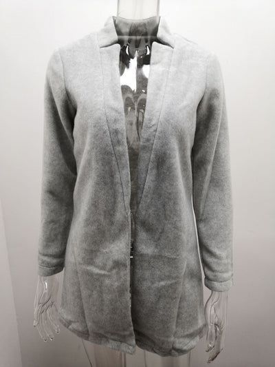Blazer de Lana Cuello Alto Moda Europea Otoño Invierno - Image 31